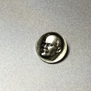 Soviet Era enameled Vladimir Lenin new antique pin
